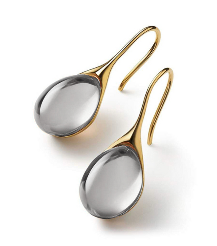 Margeret™ | Crystal Drop Earrings in Gold and Silver